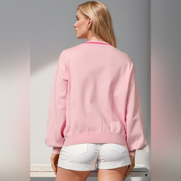 Double Take Full Size Nutcracker Sequin Bow Decor Cardigan - Picture 2 of 4